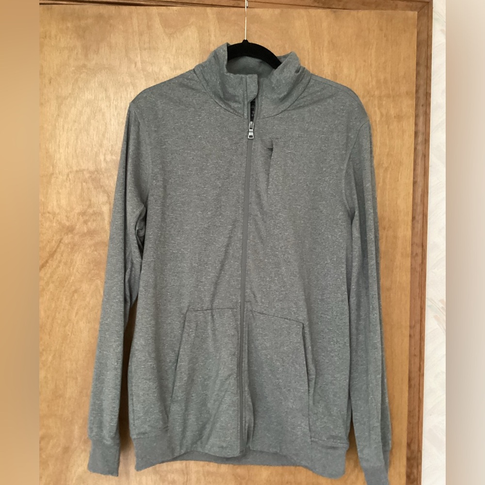 Saks fifth avenue, L,Men's Gray Full-Zip Sport Jacket
